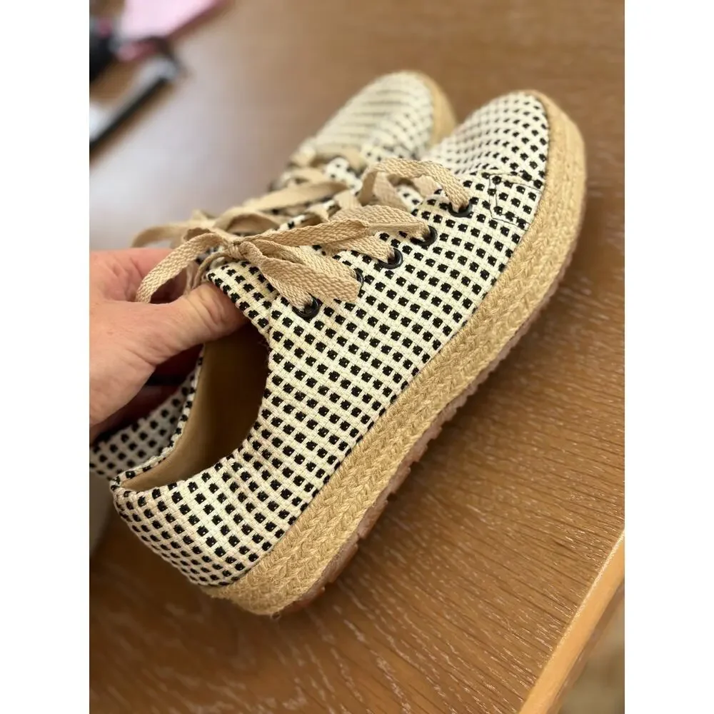 Silma Ferreira Brazil Made Cloth Platform Espasdrille Sneakers Size 7